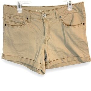 Women's Cotton Blend Tan Shorts, Size 12